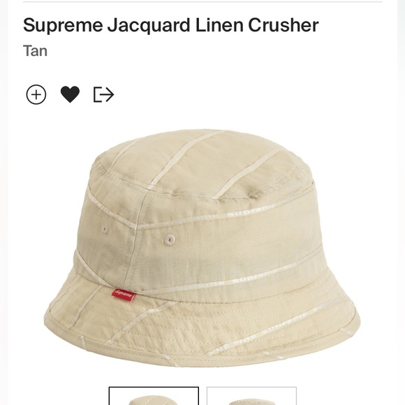 Supreme Accessories - ✔️SOLD Supreme Jacquard Linen Crusher hat in tan! M/L